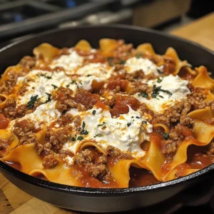 One-Pot Skillet Lasagna Recipe: Easy & Delicious Dinner