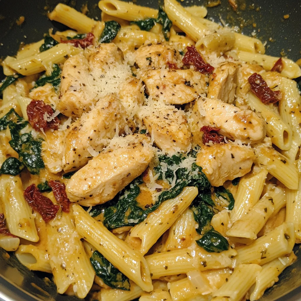One-Pot Tuscan Chicken Pasta Recipe - Easy & Delicious