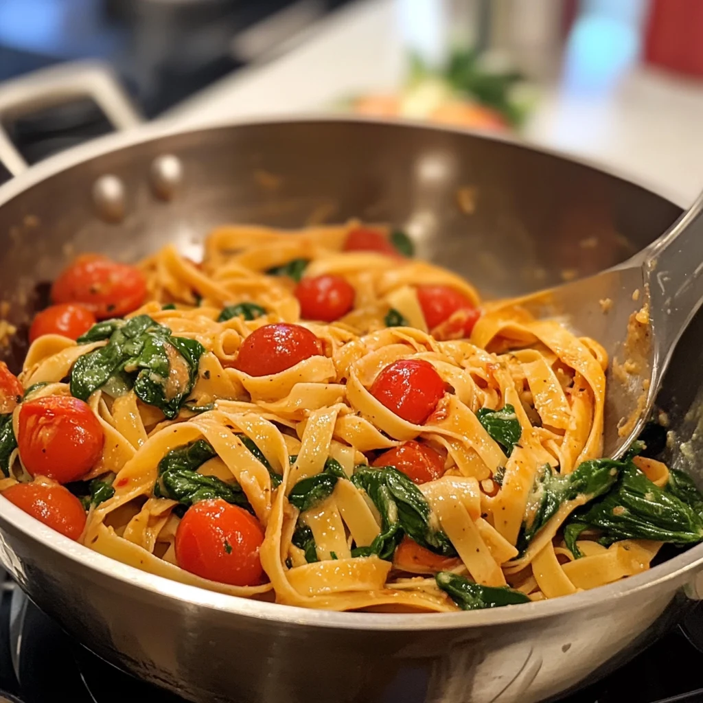One-Pot Vegan Tuscan Pasta Recipe - Quick & Creamy Delight