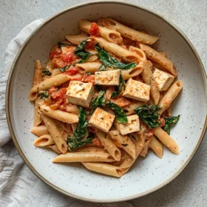 Creamy Penne with Silken Tofu Vegan Rosé Sauce Recipe