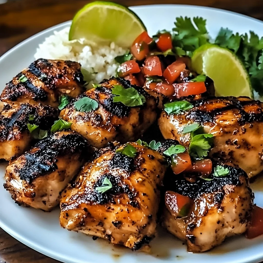 Peruvian Grilled Chicken Thighs Recipe with Marinade