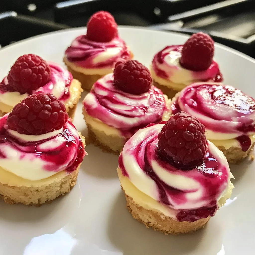 Easy Raspberry Swirl Cheesecake Bites Recipe