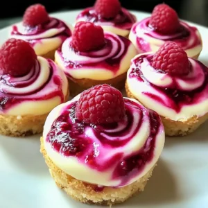 Easy Raspberry Swirl Cheesecake Bites Recipe