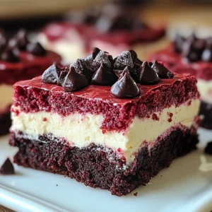 Decadent Red Velvet Cheesecake Brownie Bars Recipe
