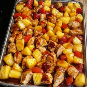 Easy Sheet Pan Pineapple Chicken Recipe in 30 Minutes