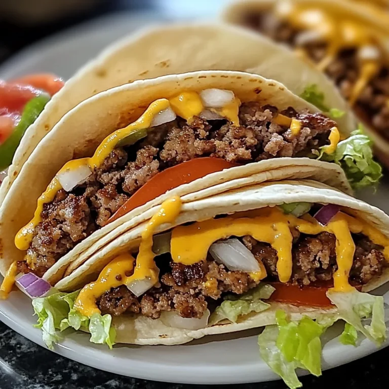 Cheesy Smash Burger Tacos Recipe