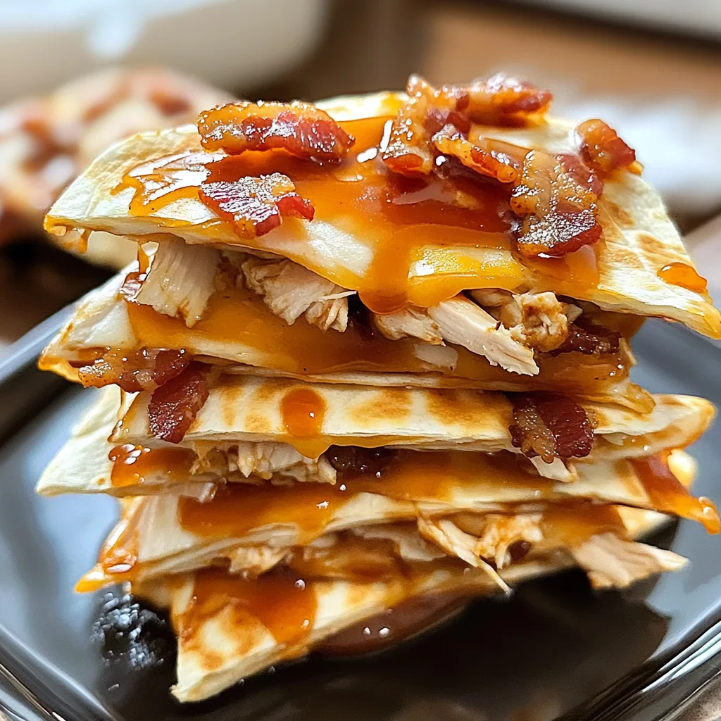 Smoky BBQ Bacon Chicken Quesadilla Bites Recipe