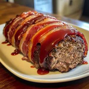 Smoky Maple Glazed Bacon Wrapped Meatloaf Recipe