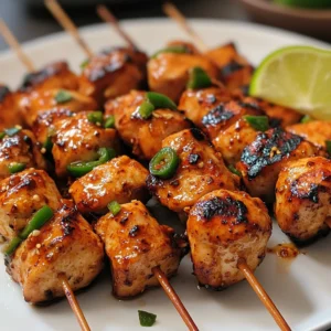 Spicy Honey Jalapeño Chicken Skewers Recipe
