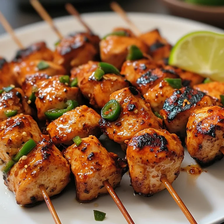 Spicy Honey Jalapeño Chicken Skewers Recipe