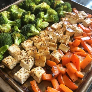 Sustainable Sheet Pan Dinner with Tofu or Chicken