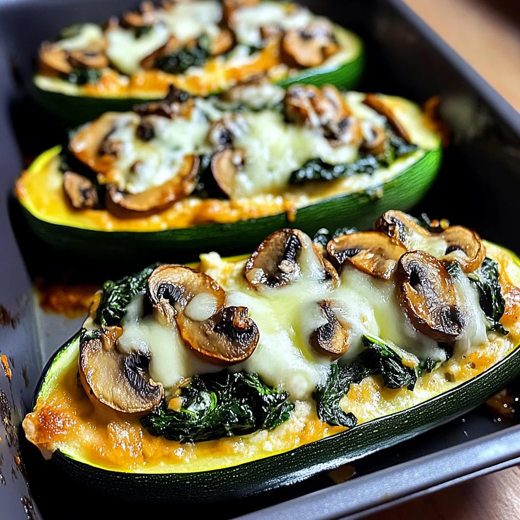 Delicious Zucchini Boats with Spinach and Ricotta