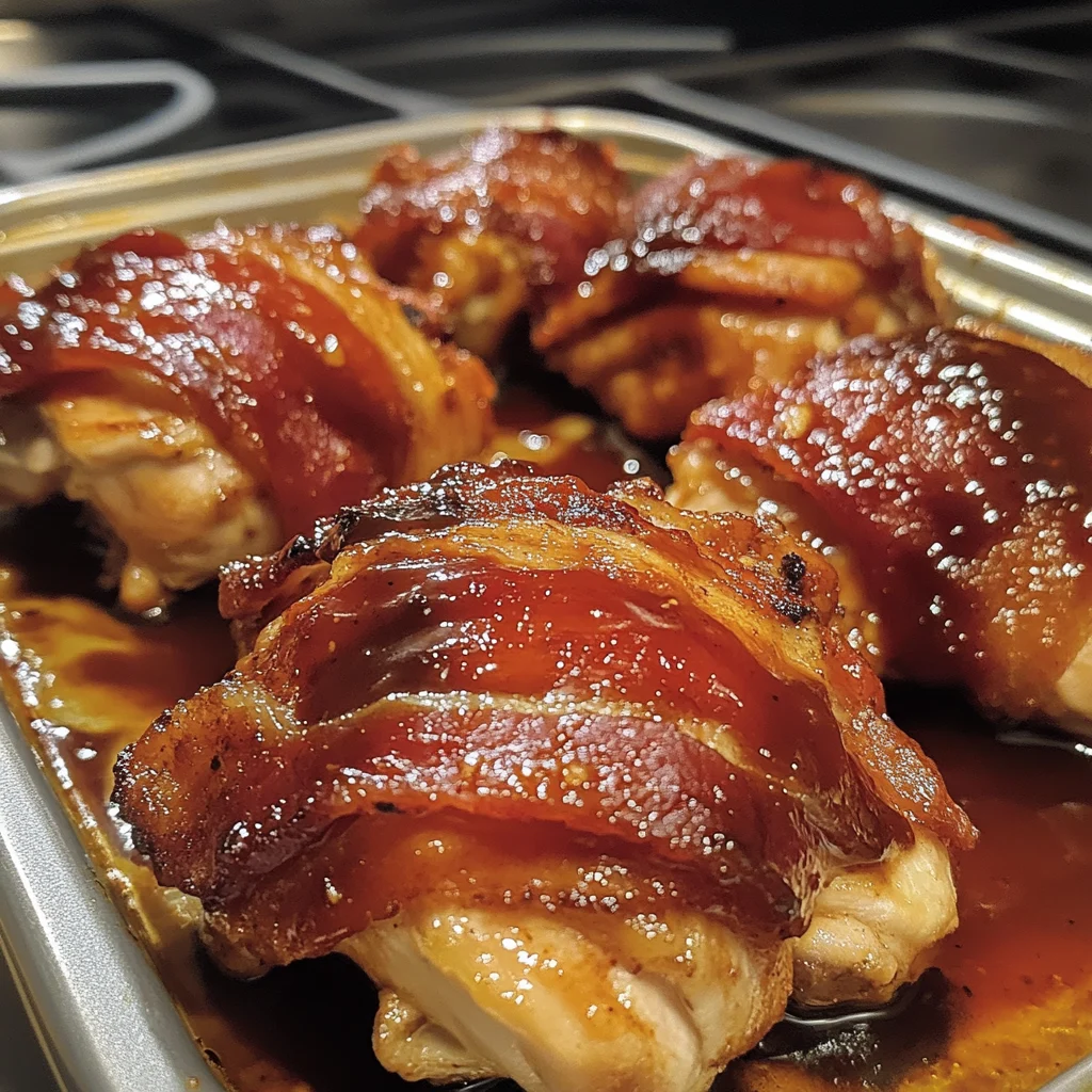 BBQ Bacon Wrapped Chicken Thighs 30 Minutes Easy Delicious