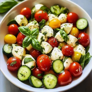 Tomato Cucumber Mozzarella Salad 8 Ingredients Easy Delicious