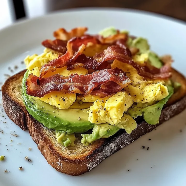 Bacon, Egg, and Avocado Toast 5 Steps Easy Delicious