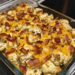 Bacon Ranch Loaded Cauliflower Bake 30 Minutes Easy Delicious