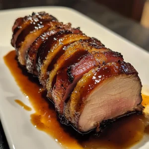 Bourbon BBQ Bacon Wrapped Pork Tenderloin 30 Minutes Amazing