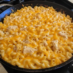 Buffalo Chicken Mac and Cheese Skillet 5 Steps Awesome Delicious