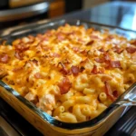 Easy Buffalo Chicken and Bacon Mac Attack Casserole