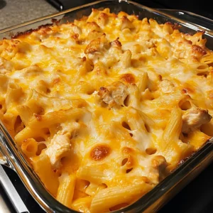 Easy Buffalo Ranch Chicken Dip Pasta Bake for Dinner