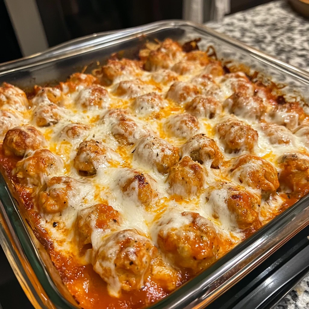 Buffalo Ranch Chicken Meatball Casserole 30 Minutes Easy Delicious
