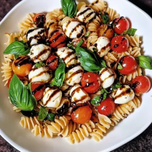 Caprese Pasta Salad with Balsamic Glaze 30 Minutes Easy Delicious