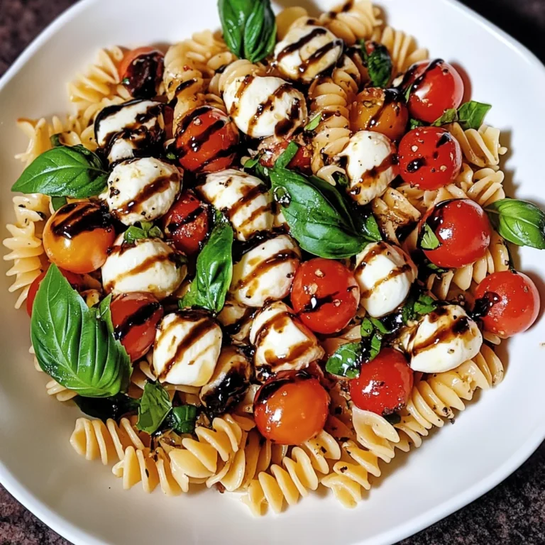 Caprese Pasta Salad with Balsamic Glaze 30 Minutes Easy Delicious
