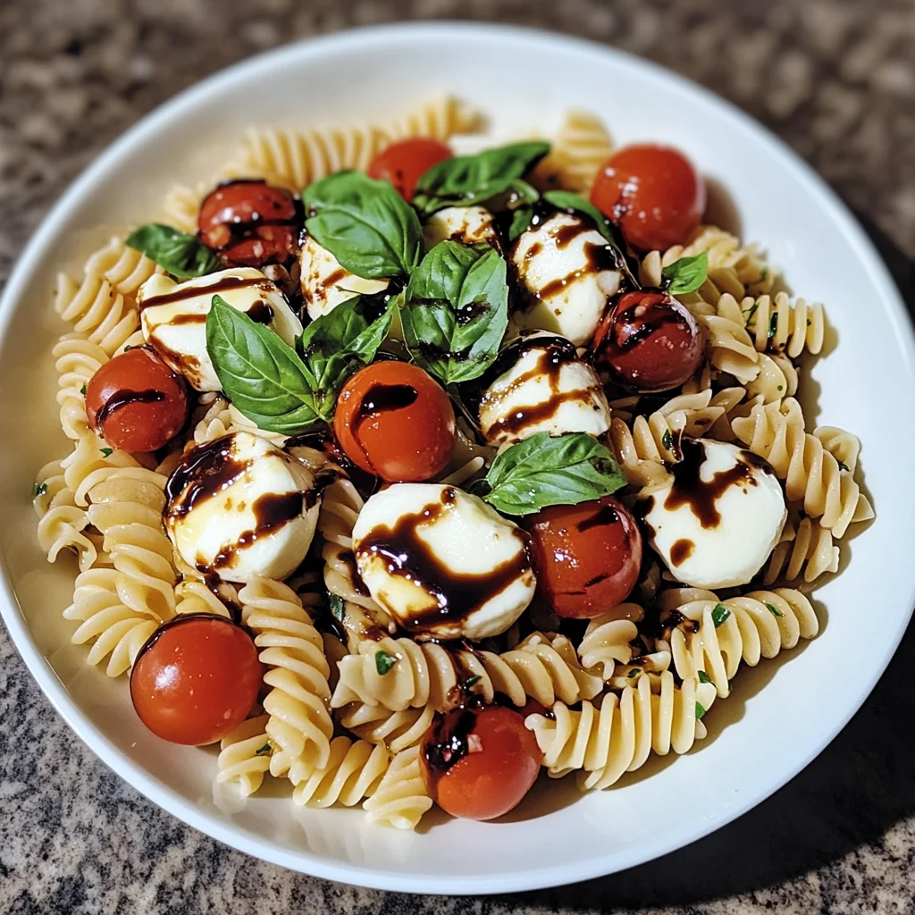Caprese Pasta Salad with Balsamic Glaze 30 Minutes Easy Delicious