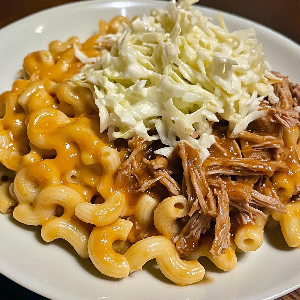 Smoky Carolina BBQ Mac with Slaw – Easy Weeknight Dinner
