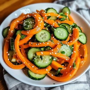 Carrot and Cucumber Salad 4 Servings Easy Delicious