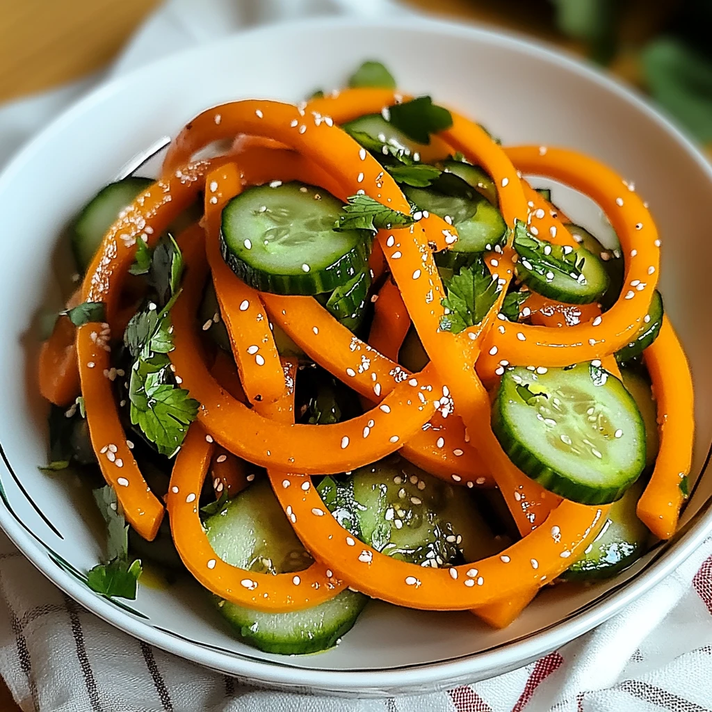 Carrot and Cucumber Salad 4 Servings Easy Delicious