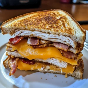 Cheddar and Bacon Turkey Melt 4 Servings Ultimate Delicious