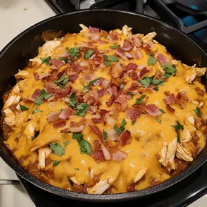 Cheesy Bacon Chicken Enchilada Skillet 30 Minutes Easy Delicious