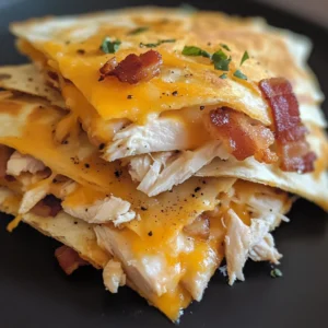 Cheesy Bacon Ranch Chicken Quesadilla Bake 6 Ingredients Easy Delicious