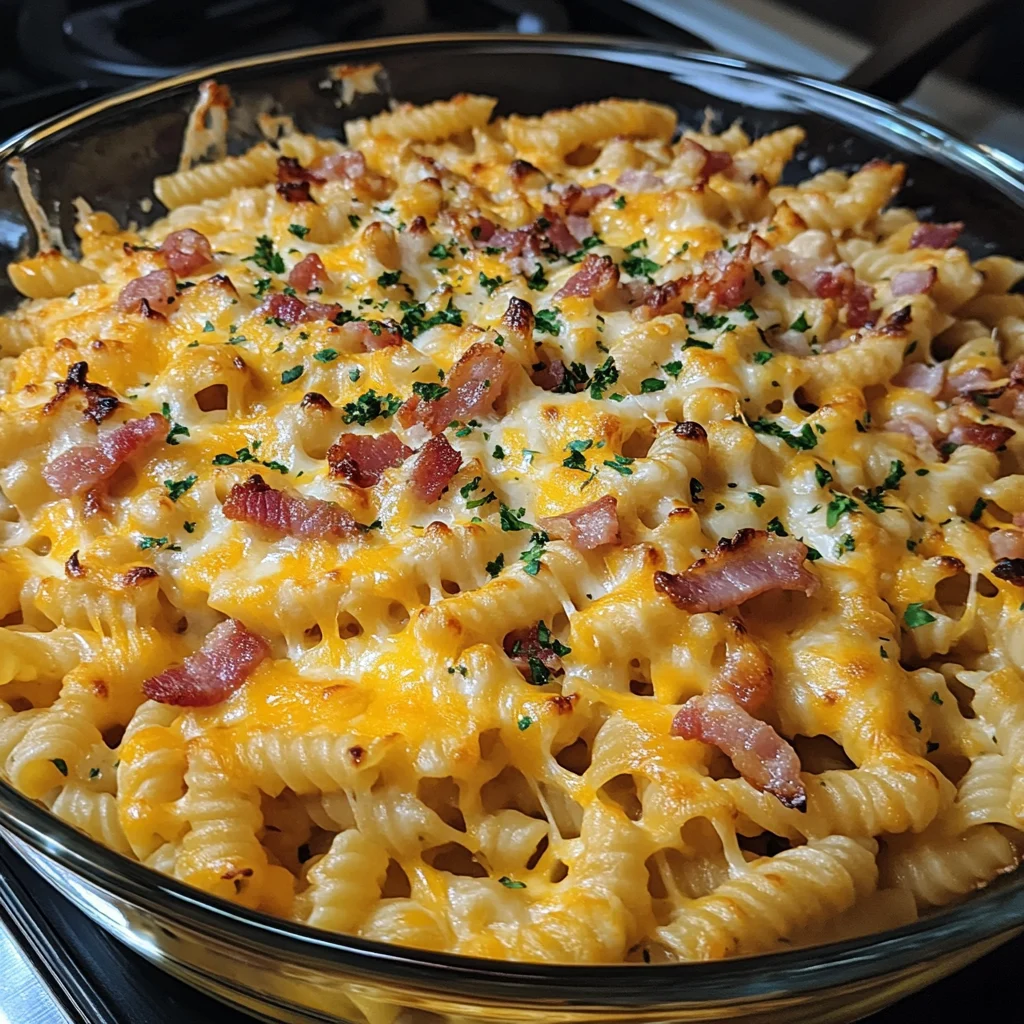 Cheesy Bacon Ranch Chickpea Pasta Bake Easy Recipe