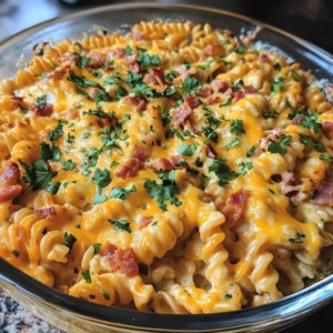 Cheesy Bacon Ranch Chickpea Pasta Bake Easy Recipe