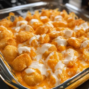 Cheesy Buffalo Chicken Nugget Casserole 30 Minutes Easy Delicious