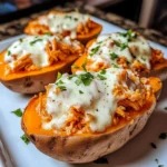 Cheesy Buffalo Chicken Stuffed Sweet Potatoes – Ultimate Comfort