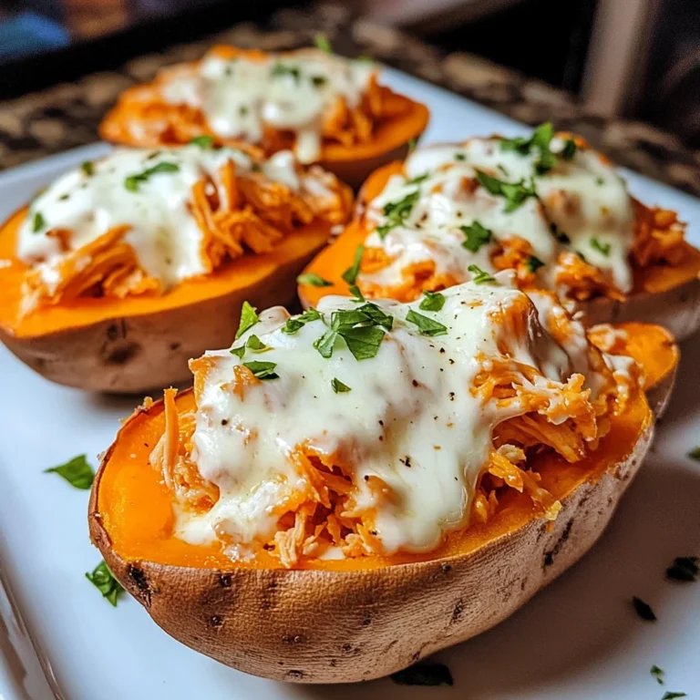 Cheesy Buffalo Chicken Stuffed Sweet Potatoes – Ultimate Comfort
