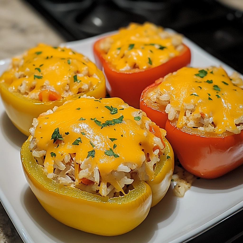 Cheesy Ranch Chicken Stuffed Peppers 4 Servings Easy Delicious