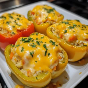 Cheesy Ranch Chicken Stuffed Peppers 4 Servings Easy Delicious