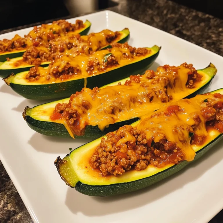 Quick Cheesy Taco Stuffed Zucchini Boats Recipe