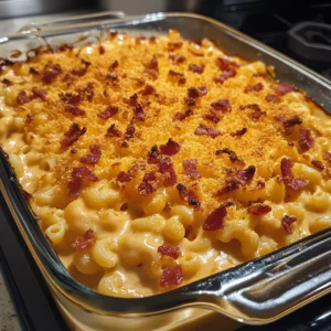 Best Creamy BBQ Bacon Mac and Cheese Casserole
