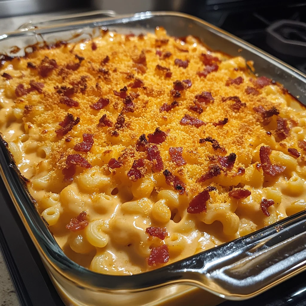 Best Creamy BBQ Bacon Mac and Cheese Casserole