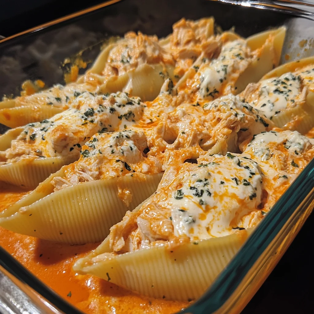 Creamy Buffalo Chicken Stuffed Shells 30 Minutes Easy Delicious