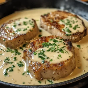 Creamy Garlic Boneless Pork Chops 4 Servings Easy Delicious