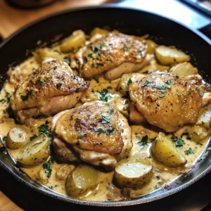 Creamy Garlic Chicken and Potato Skillet 30 Minutes Easy Delicious