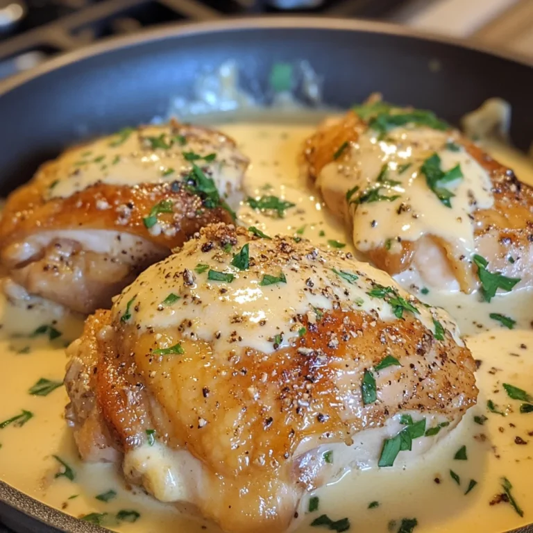 Creamy Garlic Parmesan Chicken Thighs 30 Minutes Easy Delicious