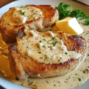Creamy Garlic Pork Chops 4 Servings Easy Delicious