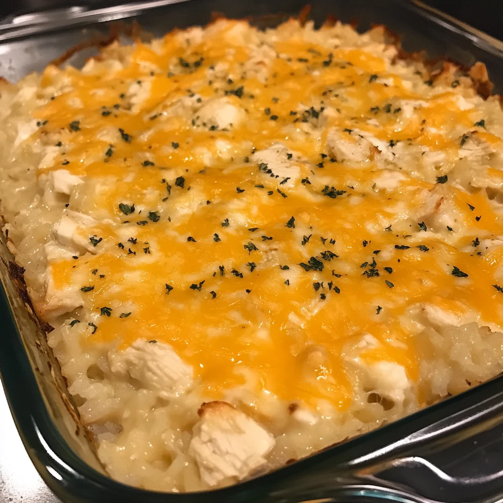 Creamy Ranch Chicken and Rice Casserole in 3 Easy Steps
